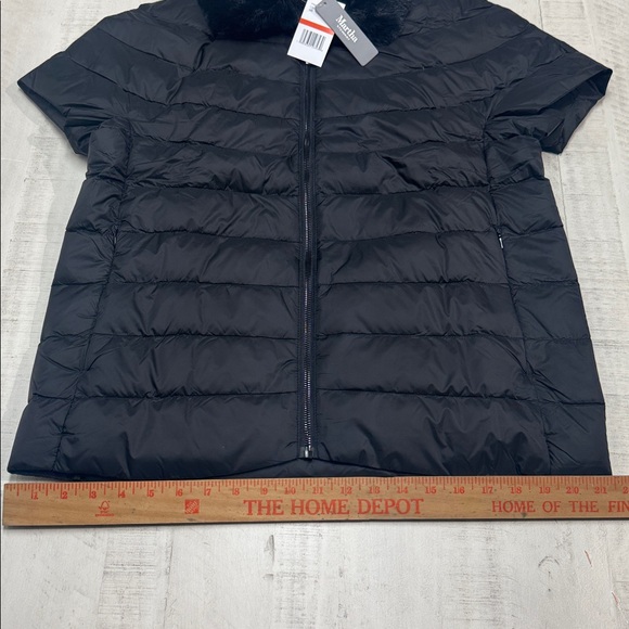 martha stewart vest removable faux fur collar franchesca black - Picture 6 of 9